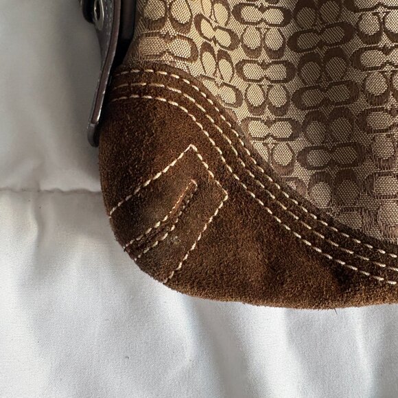 Vintage Coach 3628 Soho Brown Signature C Canvas w/Suede Leather Trim - Picture 15 of 15